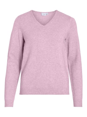 Vila Dünner Strickpullover Basic Stretch Sweater VIRIL in Altrosa