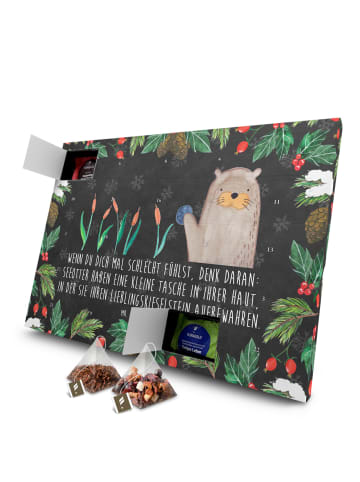 Mr. & Mrs. Panda Adventskalender Otter Stein mit Spruch in Kreidetafel