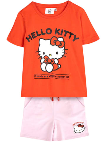 Cerda 2tlg.Outfit T-Shirt & Shorts Hello Kitty in Rot