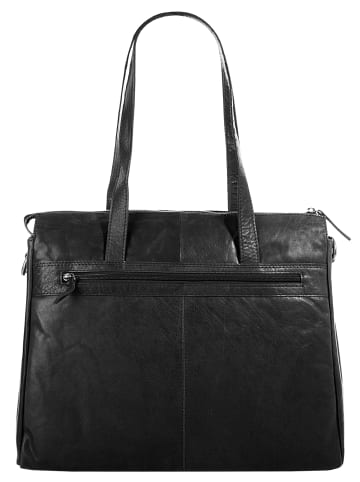 SPIKES & SPARROW Shopper echt Leder in schwarz