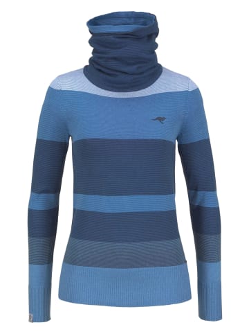 Kangaroos Rollkragenpullover in blau-mittelblau