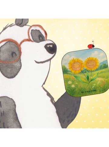 Mr. & Mrs. Panda Untersetzer Blume Sonnenblume Design ohne Spruch in Weiß