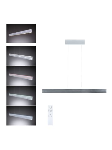 paulmann LED Pendelleuchte Raiko RGBW+ dimmbar 2300lm / 370lm 19W / 6W Silber matt