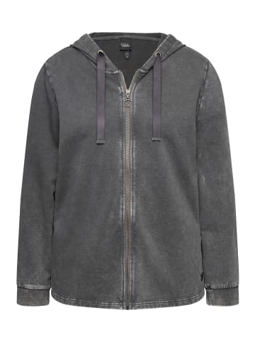 Ulla Popken Sweatjacke in graphitgrau