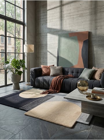 KADIMA DESIGN Teppich Wolle Handgetuftet HALLEIN Abstrakt Wohnzimmer Modern in Grau
