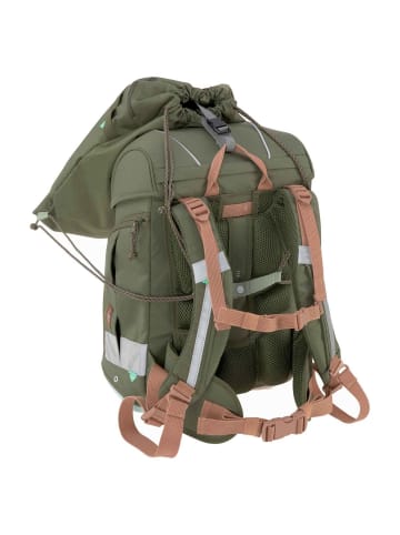 Lässig School Set Boxy Unique - Schulranzen Set 7tlg. (Gradient Green/Blue) in Olive