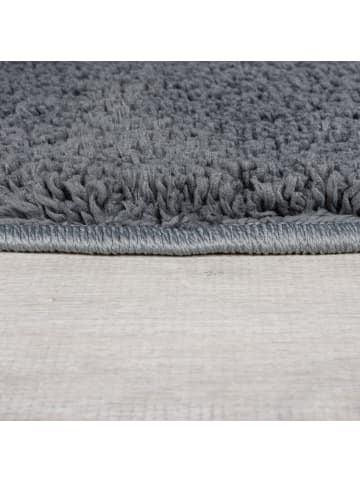 KADIMA DESIGN Hochflor Teppich waschbar Flauschig Unifarben, Wohnzimmer in Anthrazit