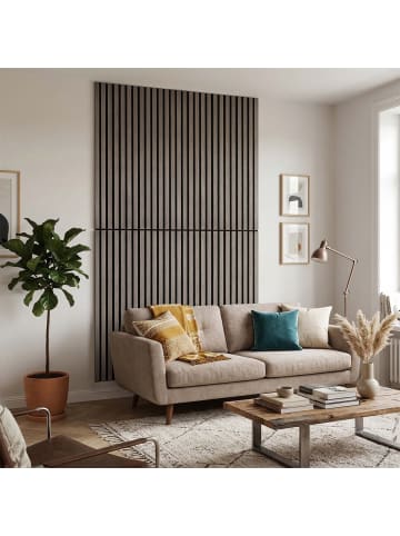 relaxdays 2 x Akustikpaneele in Dunkelgrau - (B)60 x (H)120 cm