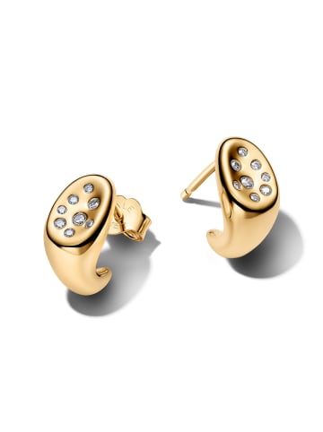 Pandora Halb-Creolen für Damen mit Steinen Besetzt Goldfarben