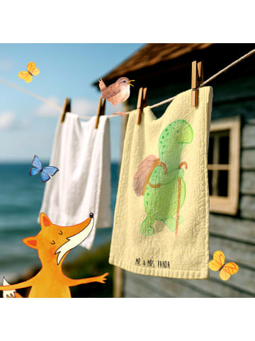 Mr. & Mrs. Panda gäste wc handtuch Schildkröte Wanderer ohne Spruch in Gelb Pastell