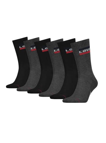 Levi´s Socken 6er Pack in Schwarz/Grau