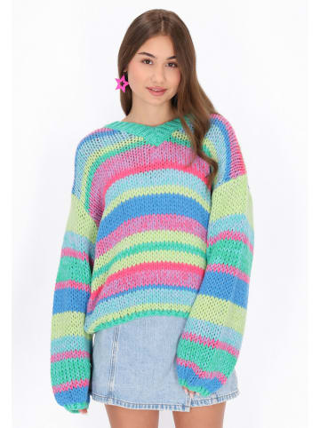myMo Sweater in blue multicolor