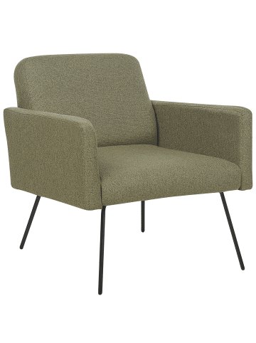 Beliani Sessel NARKEN in Grün/Schwarz - (W) 72 x (H) 77 x (L) 76 cm