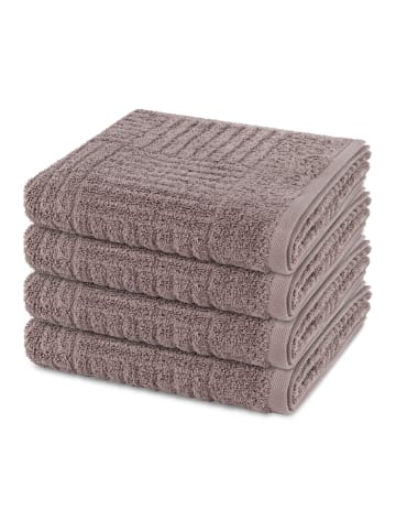 Ross 4 X Handtuch im Set Carre in Flanell