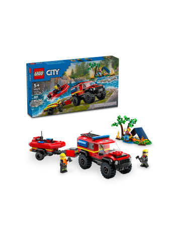 LEGO City 60412 Feuerwehrgeländewagen mit Rettungsboot