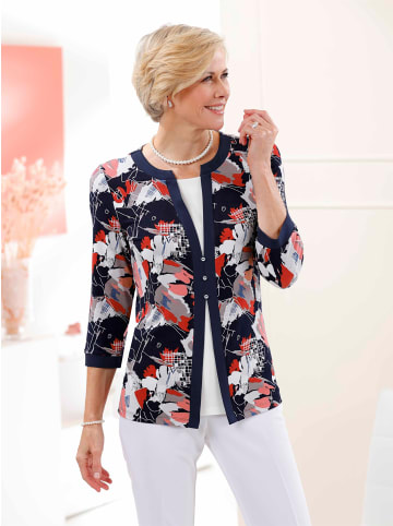 WITT WEIDEN 2-in-1-Shirt in marine-koralle-bedruckt