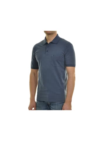 Ragman Poloshirt kurzarm in blau