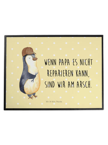Mr. & Mrs. Panda Schreibunterlage Wenn Papa es nicht reparieren ... in Gelb Pastell