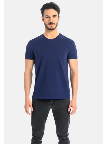 Teyli Klassisches Herren-T-Shirt aus Baumwolle Lucca in blau