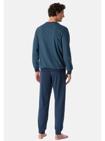Schiesser Schlafanzug Comfort Essentials in Deep blue