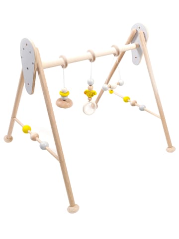 Hess Holzspielzeug  Babyspielgerät "Ente" in  nature/gelb