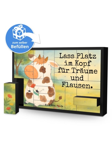 Mr. & Mrs. Panda Adventskalender Zum Befüllen Kuh Design mit Spruch in Weiß