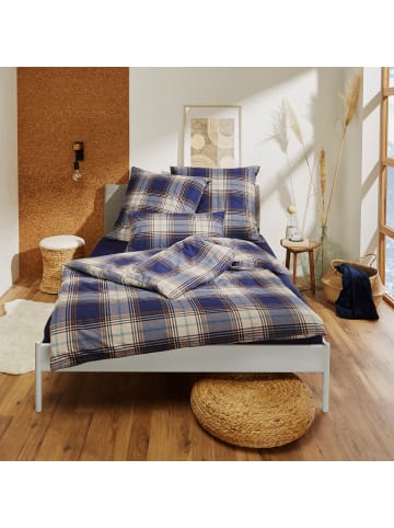 REDBEST Biber Bettwäsche in blau