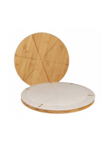relaxdays 2 x Pizzabrett in Natur - Ø 33 cm
