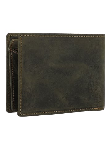 Greenburry Vintage Geldbörse Leder 12 cm olive