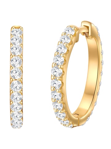 Trilani Creolen Sterling Silber Zirkonia in gelbgold