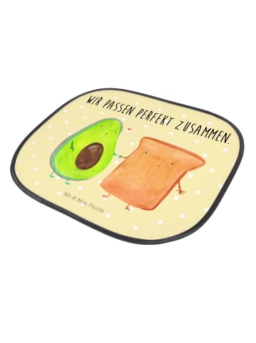 Mr. & Mrs. Panda Sonnenschutz Pkw Avocado Toast mit Spruch in Gelb Pastell