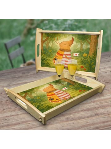 Mr. & Mrs. Panda Tablett Nachtfalter Fähnchen Design ohne Spruch in Weiß