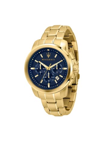 Maserati Edelstahl gold Herrenarmbanduhr 44mm