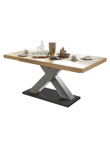 58 aufm Kessel ESSTISCH ausziehbar Elene 160x90x76 Graphit/Asteiche