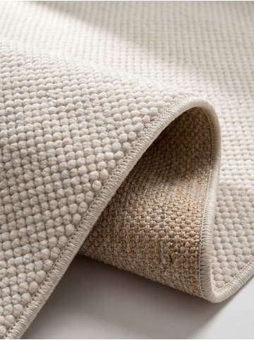 KADIMA DESIGN Flachgewebe-Teppich Berber-Tradition Uni Meliert Pflegeleicht in Creme