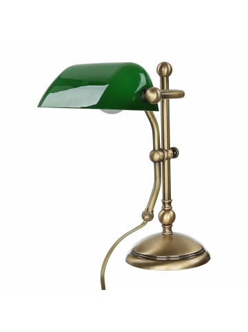 Licht-Erlebnisse Tischlampe (B)15 x (L)28 x (H)28 cm in Bronze hell glänzend Grün