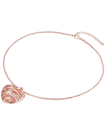 Lulu & Jane Halskette Herz aus Metall-Legierung mit Kristallen von Swarovski® in roségold
