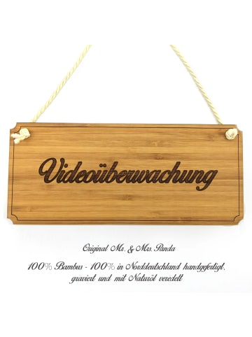 Mr. & Mrs. Panda Schild Videoüberwachung mit Spruch in Keine Angabe