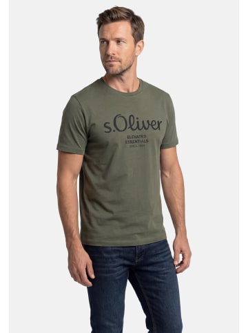 S. Oliver T-Shirt Basic in Dunkelgrün