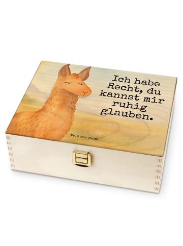 Mr. & Mrs. Panda Teekasten Lamakopf Genervt Design mit Spruch in Weiß