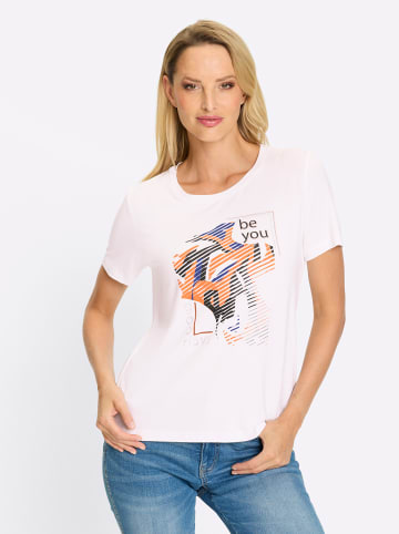 Heine Shirt in weiß-royalblau