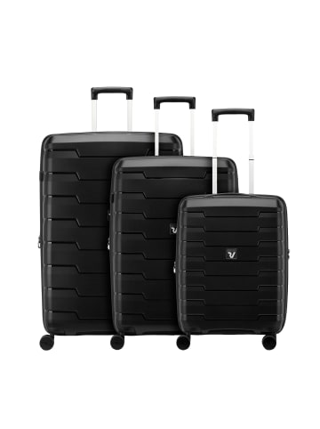 Roncato Skyline 2.0 Neon 4 Rollen Kofferset 3-teilig in schwarz