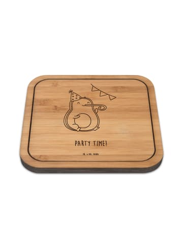 Mr. & Mrs. Panda Untersetzer Avocado Party Zeit mit Spruch in Transparent