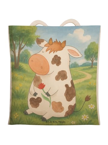 Mr. & Mrs. Panda Beutel Kuh Design ohne Spruch in Weiß