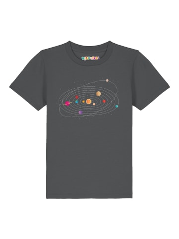 wat? Apparel T-Shirt Sonnensystem in Grau