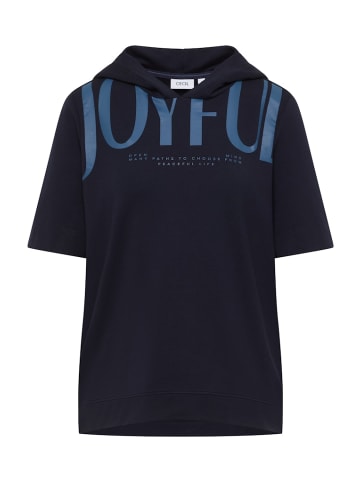 Cecil Kapuzenshirt mit Wording in Blau
