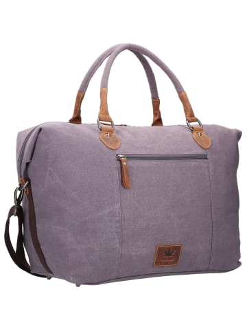 Greenburry Vintage Hemp Weekender Reisetasche 40 cm in light grey