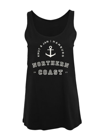 F4NT4STIC Ladies Tanktop Northern Coast Nordsee Knut & Jan Hamburg in schwarz