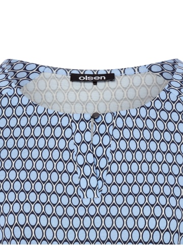 Olsen Shirt in hellblau weiß