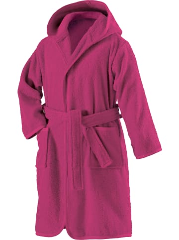 Erwin Müller Frottier Kinder-Bademantel mit Kapuze in beere